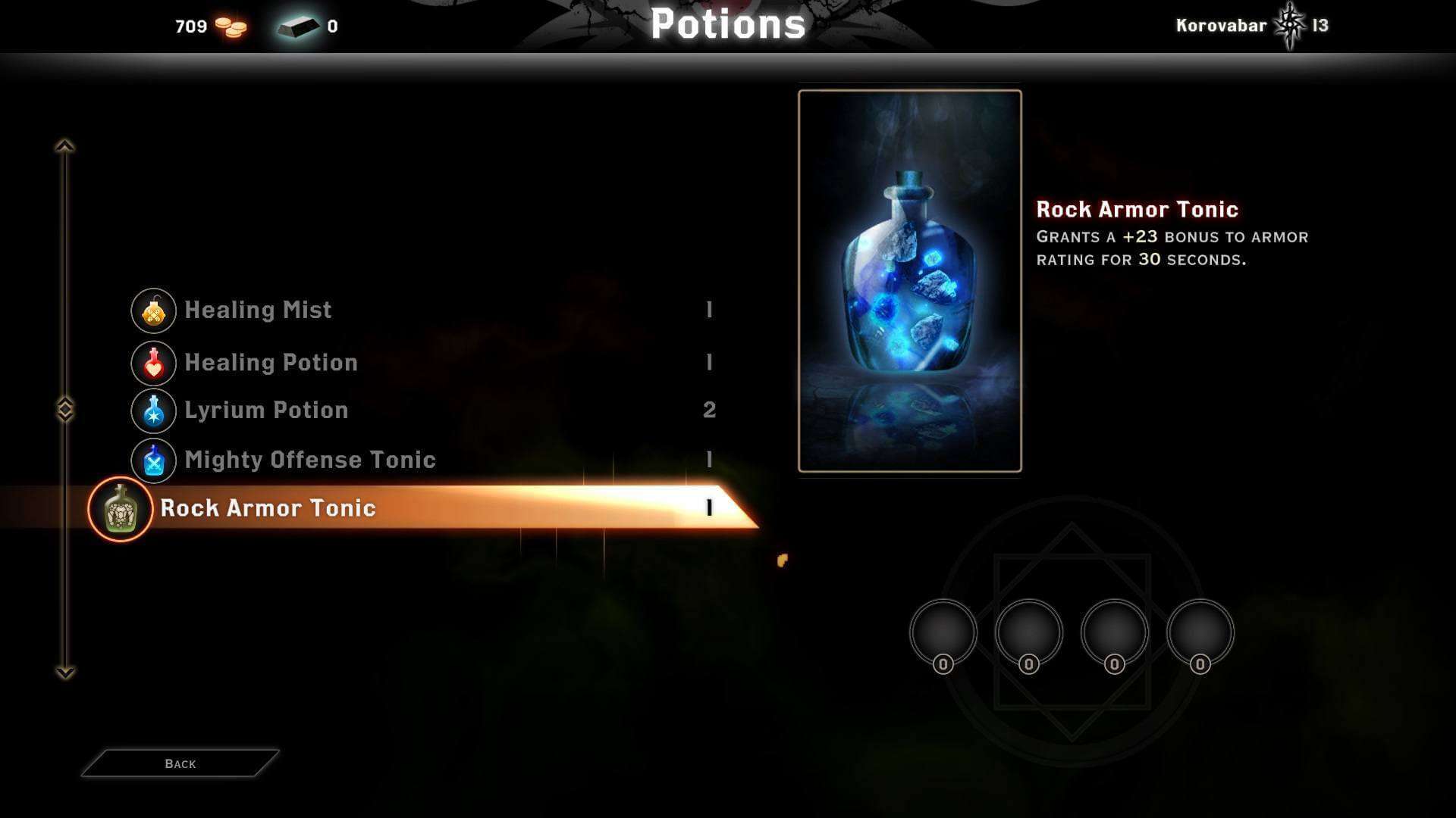 Dragon Age Inquisition Multiplayer Potions Menu