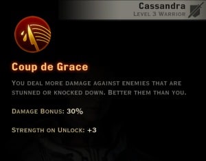 Dragon Age Inquisition -Coup de Grace Battlemaster warrior skill