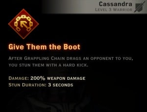 Dragon Age Inquisition - Give Them the Boot Battlemaster warrior skill