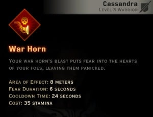 Dragon Age Inquisition - War Horn Battlemaster warrior skill