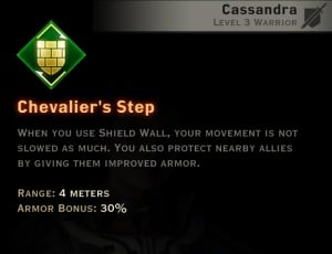 Dragon Age Inquisition - Chevalier's Step Weapon and Shield warrior skill