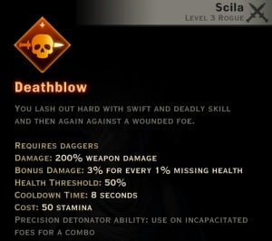 Dragon Age Inquisition - Deathblow Double Daggers rogue skill