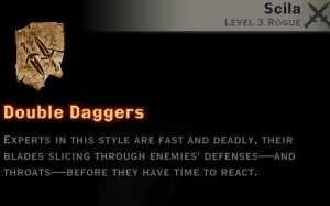 Dragon Age Inquisition - Double Daggers rogue skill tree