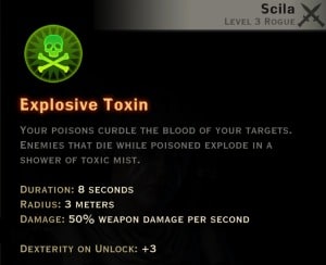 Dragon Age Inquisition - Explosive Toxin Sabotage rogue skill