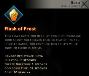 Dragon Age Inquisition - Flask of Frost Tempest rogue skill