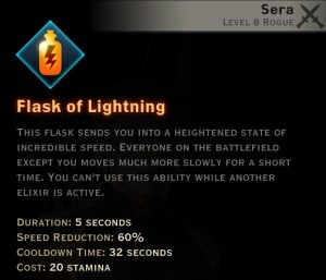 Dragon Age Inquisition - Flask of Lightning Tempest rogue skill