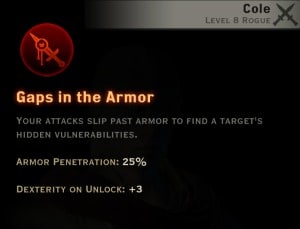 Dragon Age Inquisition - Gaps in the Armor Assassin rogue skill