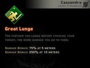 Dragon Age Inquisition - Great Lunge Weapon and Shield warrior skill