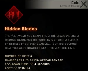 Dragon Age Inquisition - Hidden Blades Assassin rogue skill