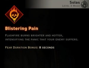 Dragon Age Inquisition - Blistering Pain Inferno mage skill