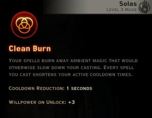 Dragon Age Inquisition - Clean Burn Inferno mage skill