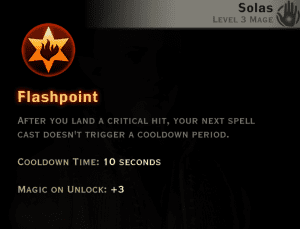 Dragon Age Inquisition - Flashpoint Inferno mage skill
