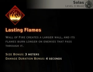 Dragon Age Inquisition - Lasting Flames Inferno mage skill