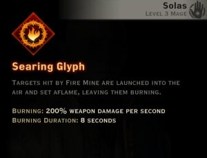 Dragon Age Inquisition - Searing Glyph Inferno mage skill