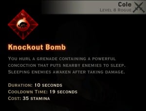 Dragon Age Inquisition - Knockout Bomb Assassin rogue skill