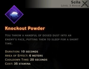 Dragon Age Inquisition - Knockout Powder Subterfuge rogue skill