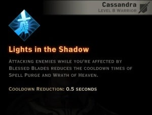 Dragon Age Inquisition -Lights in the Shadow Templar warrior skill