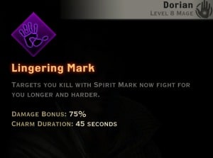 Dragon Age Inquisition - Lingering Mark Necromancer mage skill