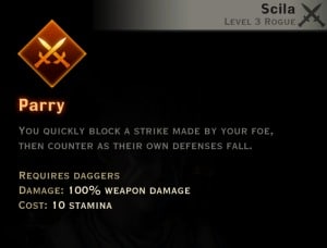 Dragon Age Inquisition - Parry Double Daggers rogue skill