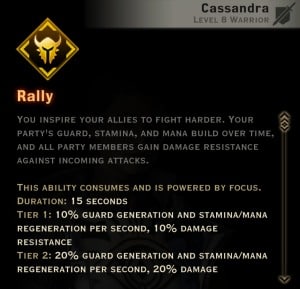 Dragon Age Inquisition - Rally Templar warrior skill