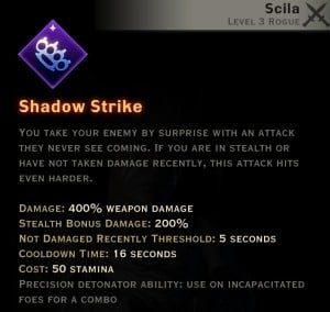 Dragon Age Inquisition - Shadow Strike Subterfuge rogue skill