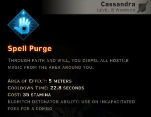 Dragon Age Inquisition - Spell Purge Templar warrior skill