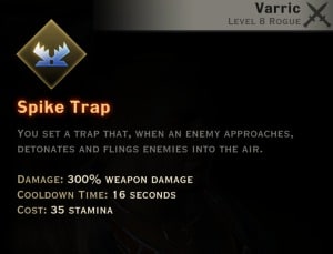 Dragon Age Inquisition - Spike Trap Artificer rogue skill