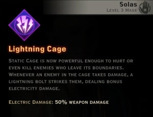 Dragon Age Inquisition - Lightning Cage Storm mage skill