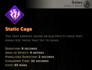 Dragon Age Inquisition - Static Cage Storm mage skill