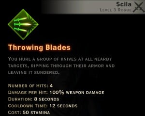 Dragon Age Inquisition - Throwing Blades Sabotage rogue skill