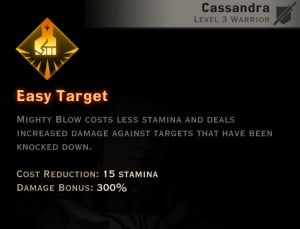 Dragon Age Inquisition - Easy Target Two-Handed Weapon warrior skill