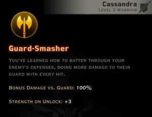 Dragon Age Inquisition - Guard-Smasher Two-Handed Weapon warrior skill