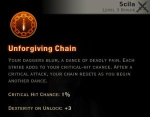 Dragon Age Inquisition - Unforgiving Chain Double Daggers rogue skill