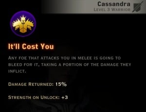 Dragon Age Inquisition - It'll Cost You Vanguard warrior skill
