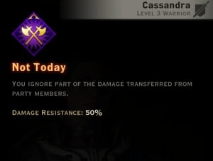 Dragon Age Inquisition - Not Today Vanguard warrior skill