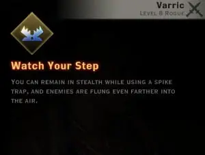 Dragon Age Inquisition - Watch Your Step Artificer rogue skill