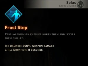 Dragon Age Inquisition - Frost Step Winter mage skill