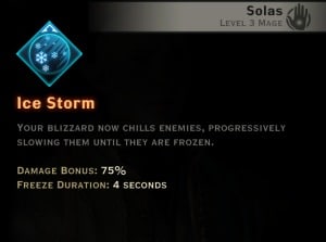 Dragon Age Inquisition - Ice Storm Winter mage skill