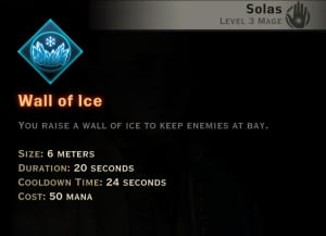 Dragon Age Inquisition - Wall of Ice Winter mage skill