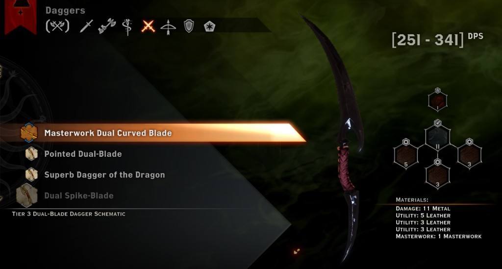Masterwork Dual Curved Blade - Dragon age inquisition
