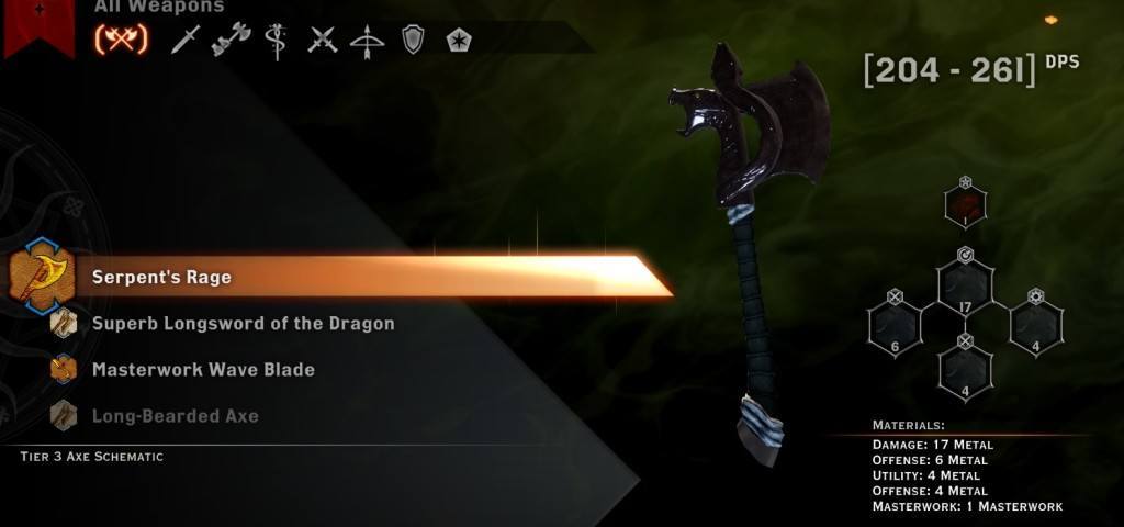 Serpent's Rage One-handed Axe