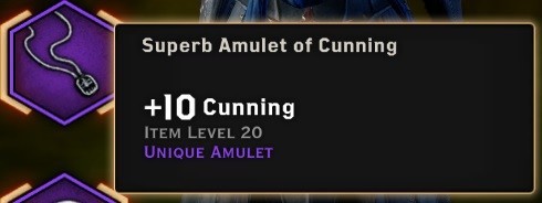 Superb Amulet of Cunning